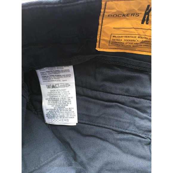 RARE Mens Dockers 29x34 Army Military Cramerton K-1 Khaki Pants Patch Work - Picture 11 of 16